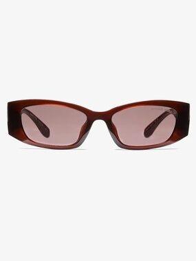 Michael Kors Women's Rhodes brown Rectangular Sunglasses